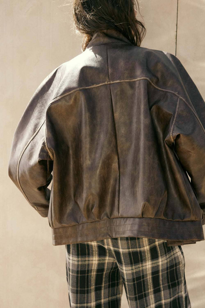 Jane Piping Trimmed Zip-Up Jacket
