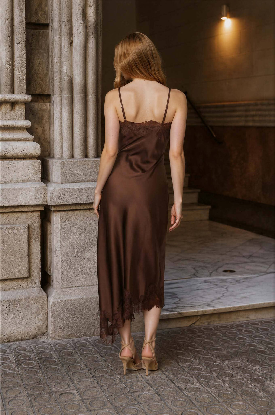Millie V-Neck Lace Midi Dress