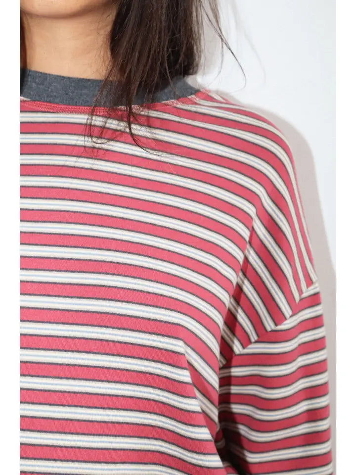 Nora Striped Long Sleeve Top