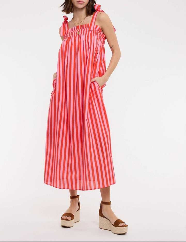 Suzi Striped Midi Dress
