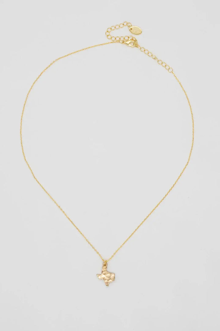 Hammered Texas Pendant Necklace
