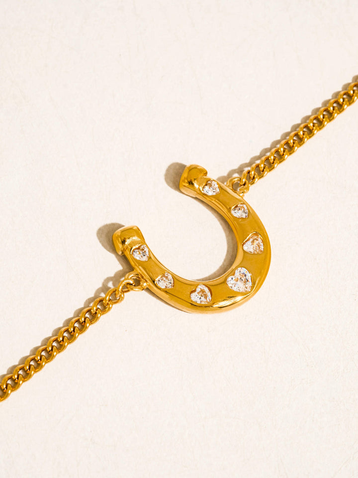 Tundra CZ Horseshoe Chain Bracelet