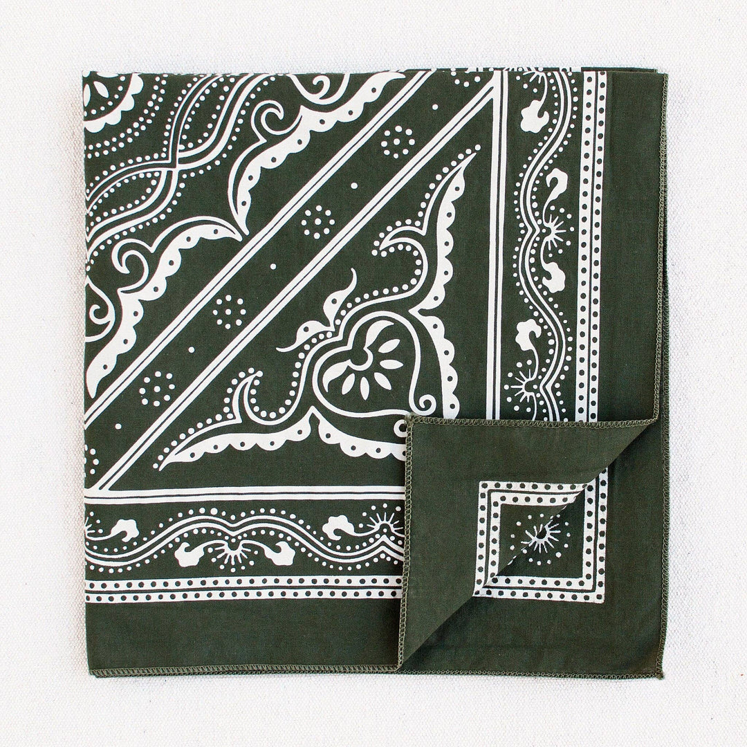 Olive Western Bandana