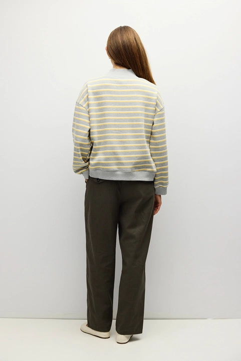 Charlie Striped Mock Neck
