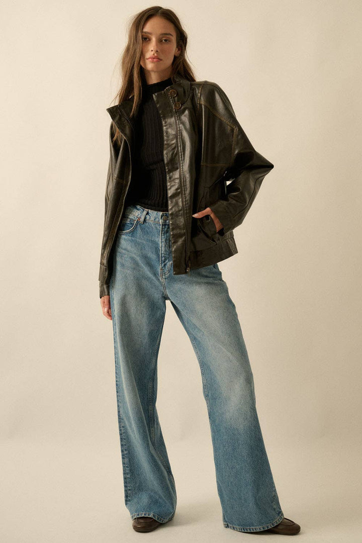 Jane Piping Trimmed Zip-Up Jacket