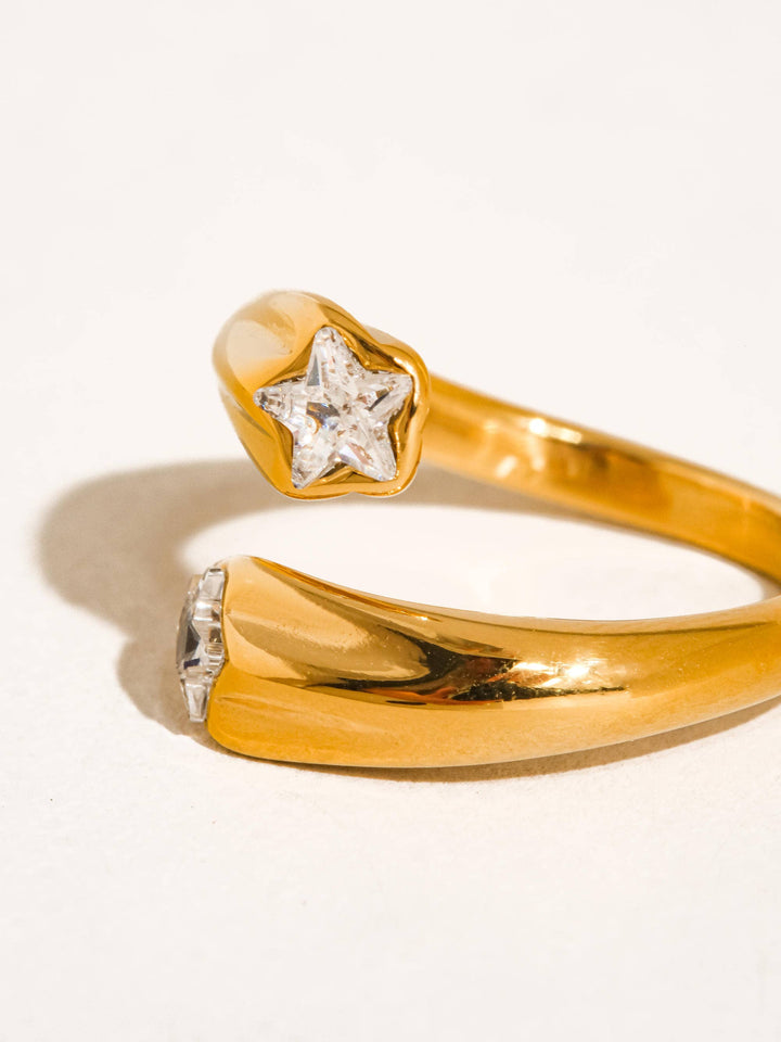Fenella Double Star CZ Ring