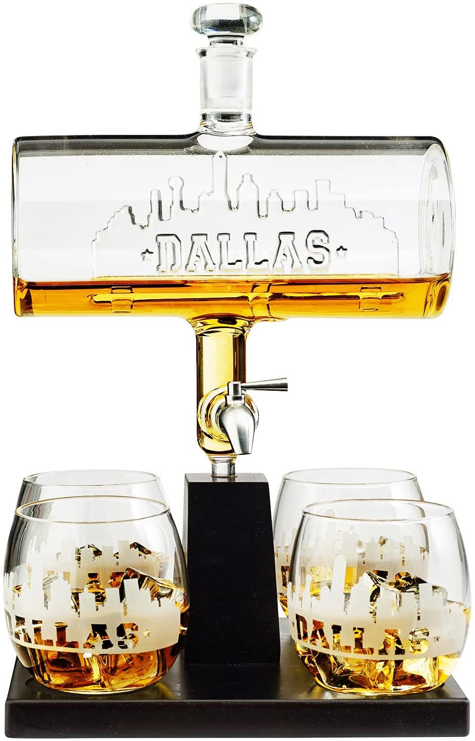 Dallas City Skyline Decanter Set