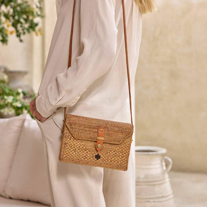 Ata Vine Rectangle Box Crossbody Bag