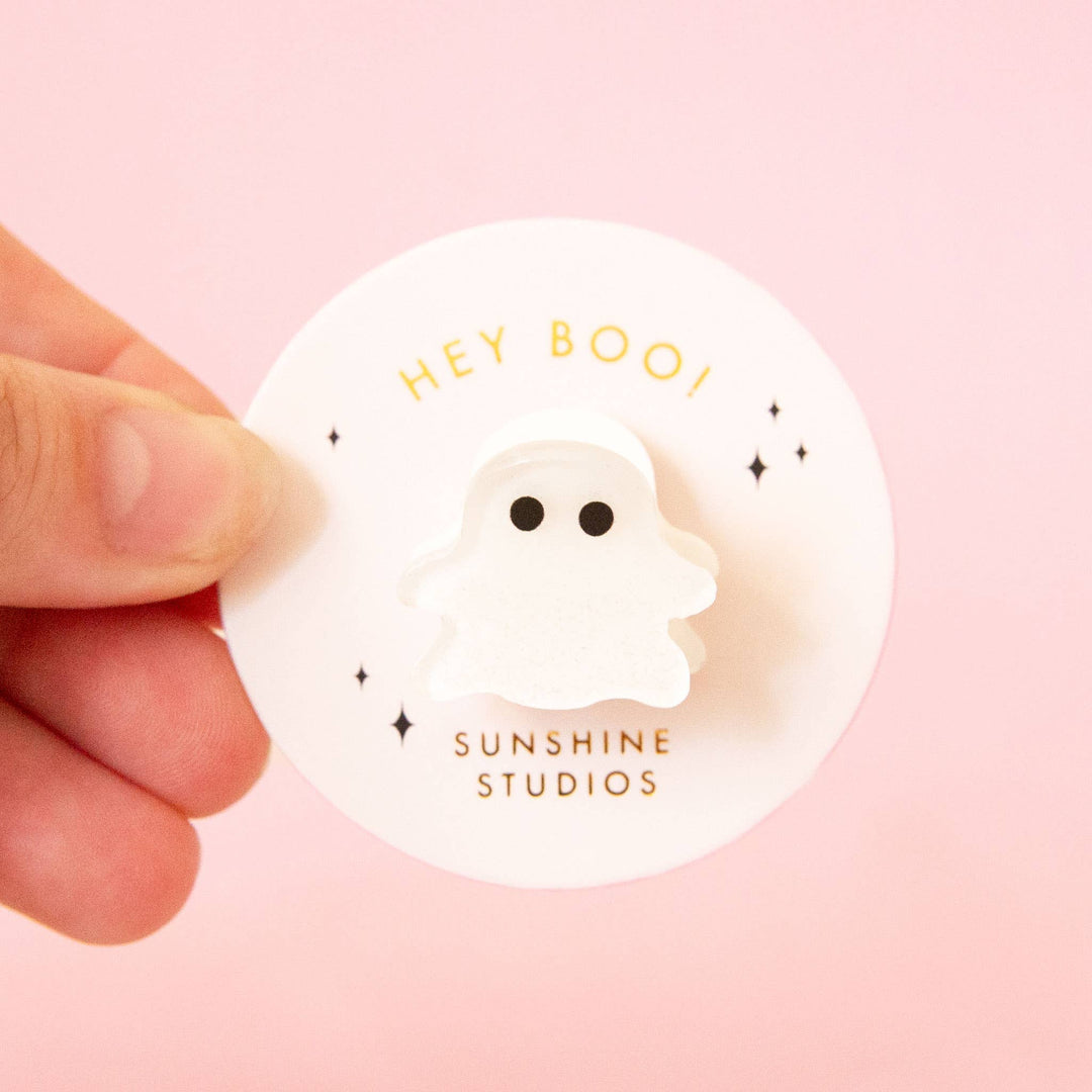 Hey Boo! Ghost Mini Hair Clip