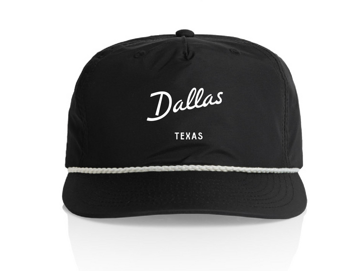 Dallas, TX Script Nylon Rope Hat