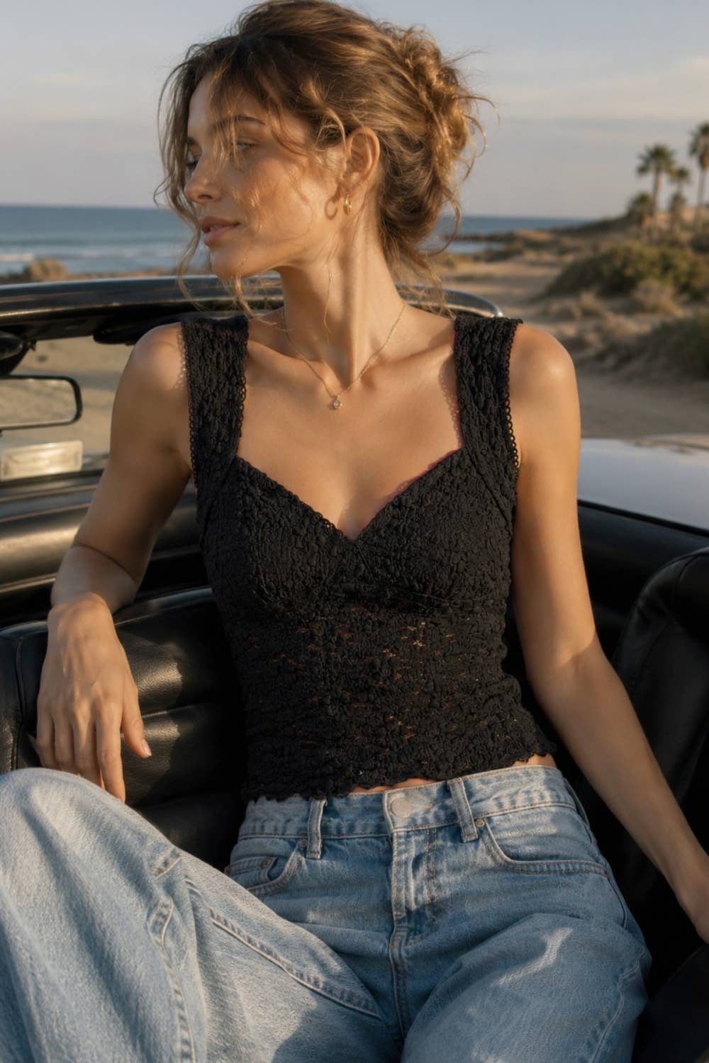Bella Soft Lace Sleeveless Top