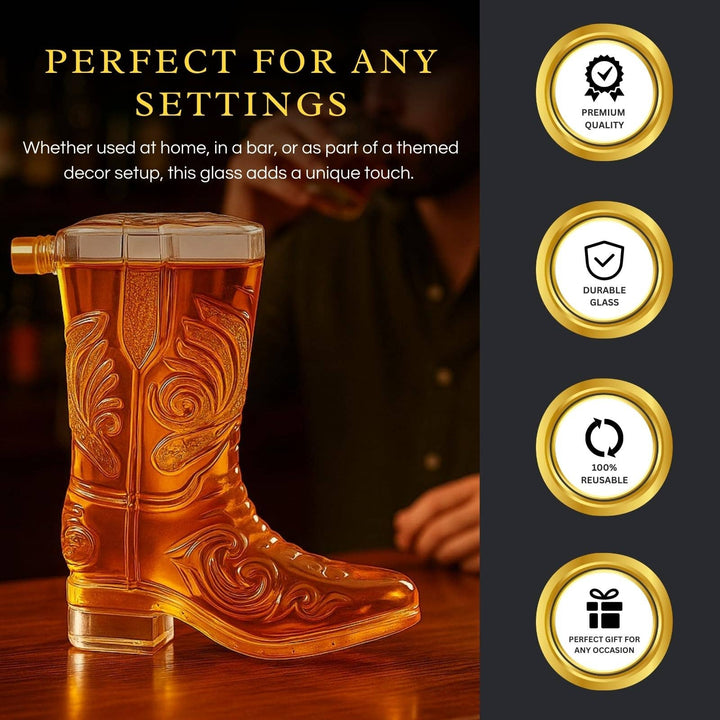 Cowboy Boot Decanter