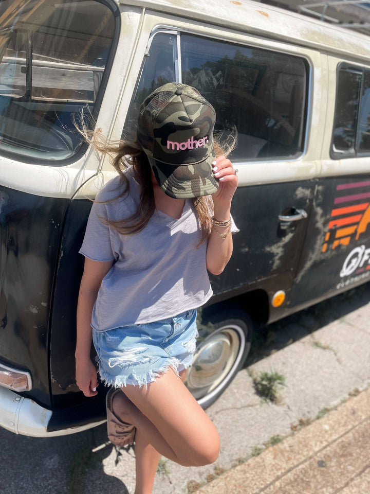 Mother Camo Embroidered Trucker Hat