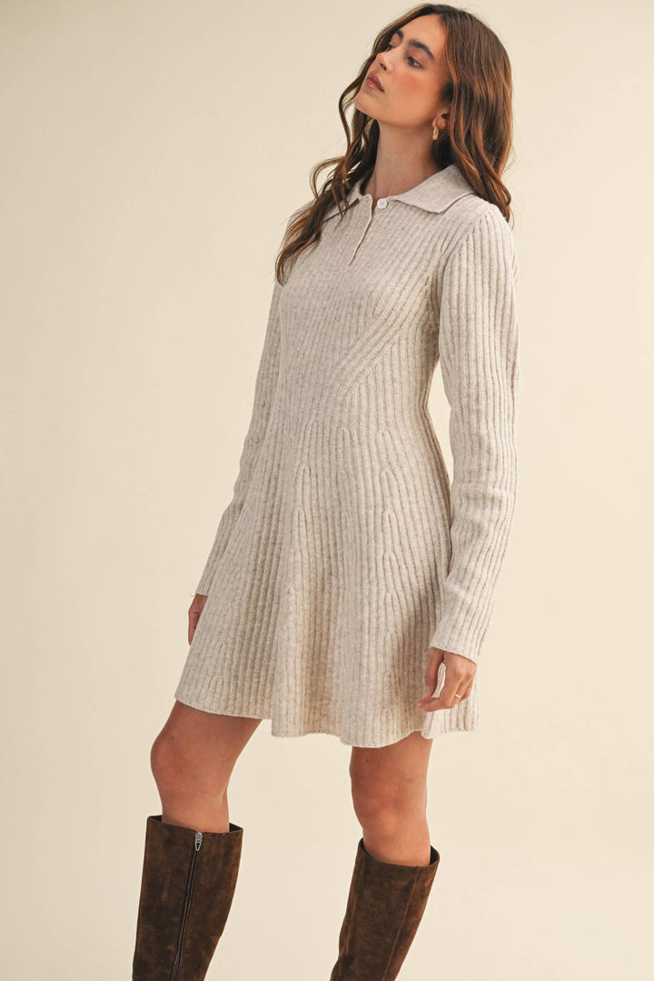 Lane Flared Sweater Mini Dress