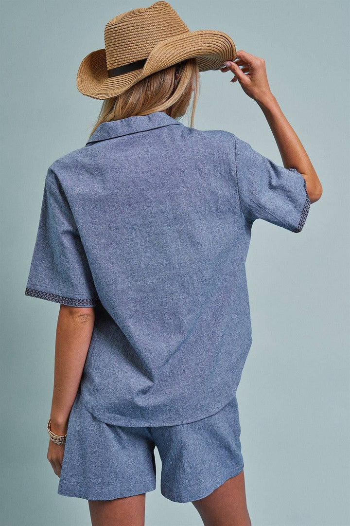 Dakota Boot Embroidered Pocket Shirt