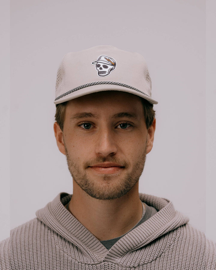 Skull Caddie Performance Rope Hat - Bone