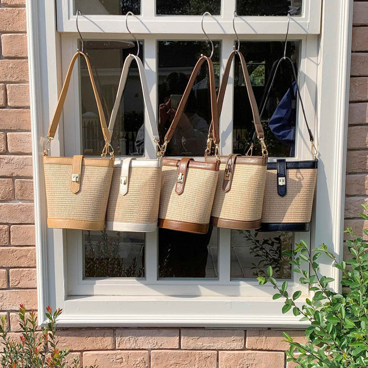 Flat Straw Crossbody Bag