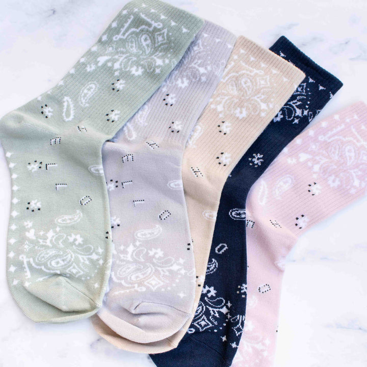 Bandana Crew Socks