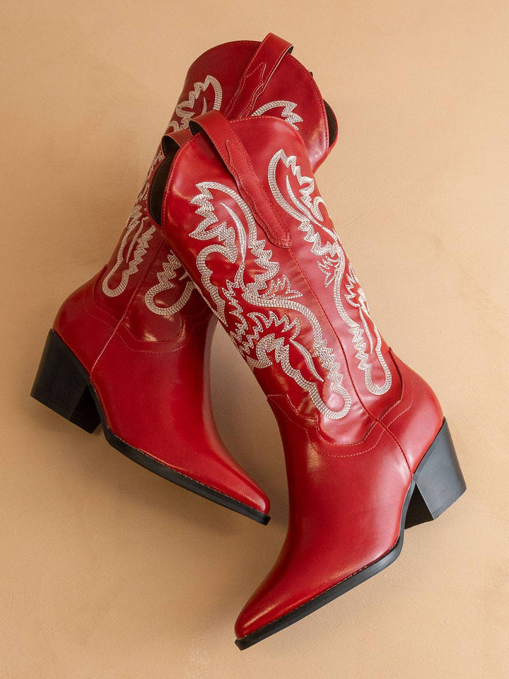 Amaya Cherry Classic Western Boot