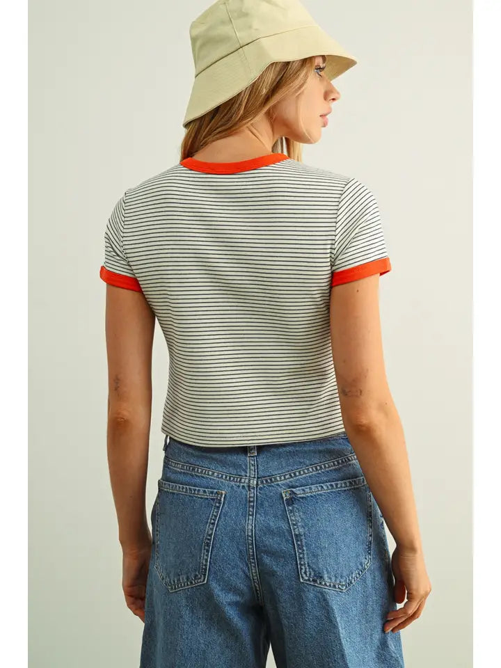 Sammy Striped Ringer Tee