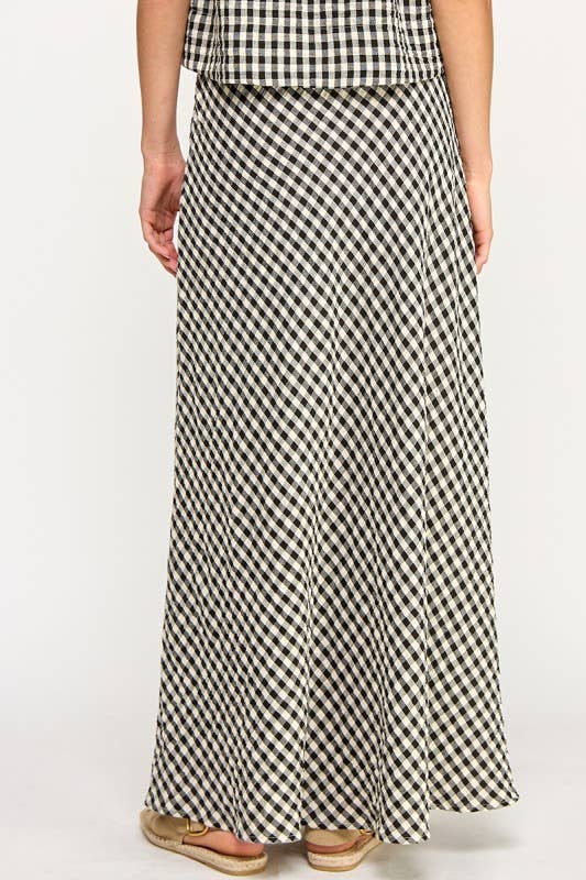 Maggie Gingham Maxi Skirt