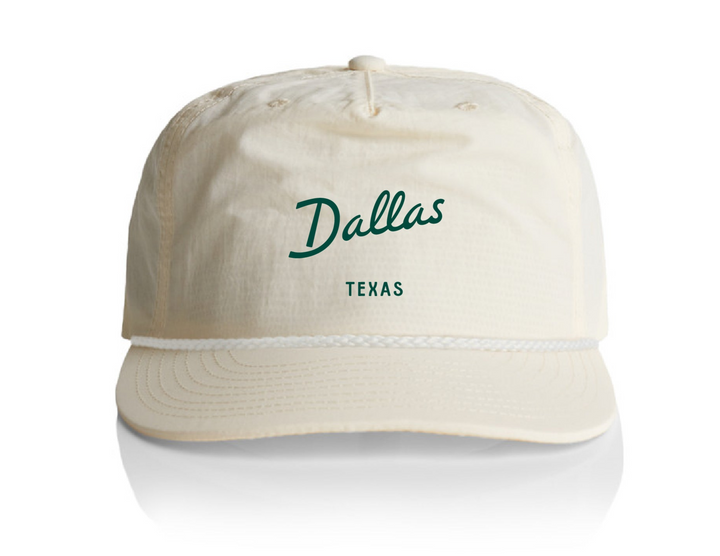 Dallas, TX Script Nylon Rope Hat