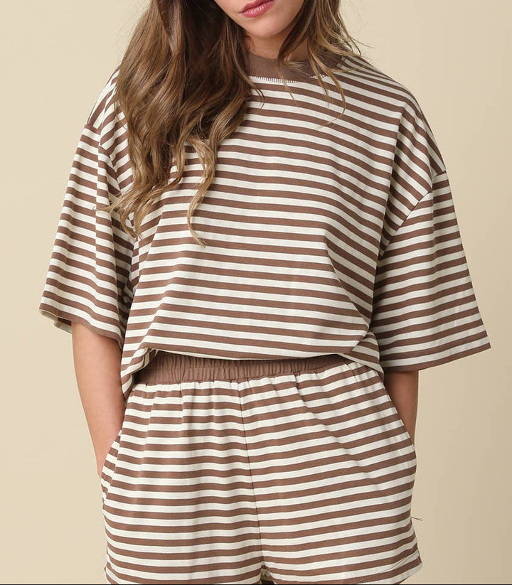 Lena Striped Relaxed Top