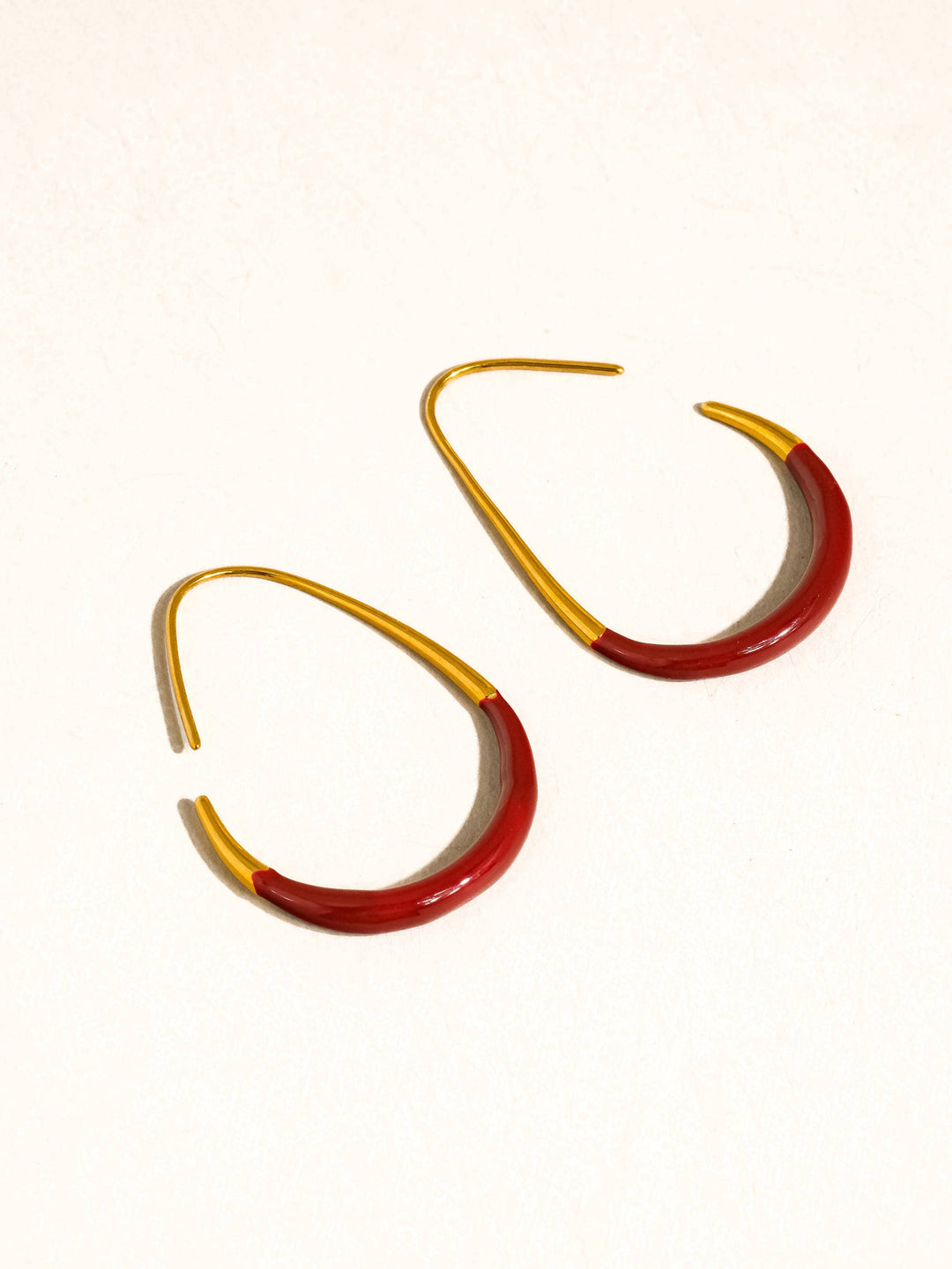 Perchée Enamel Hoop Earrings