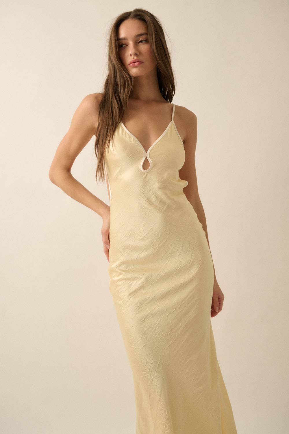 Slay Open-Back Keyhole Maxi Dress