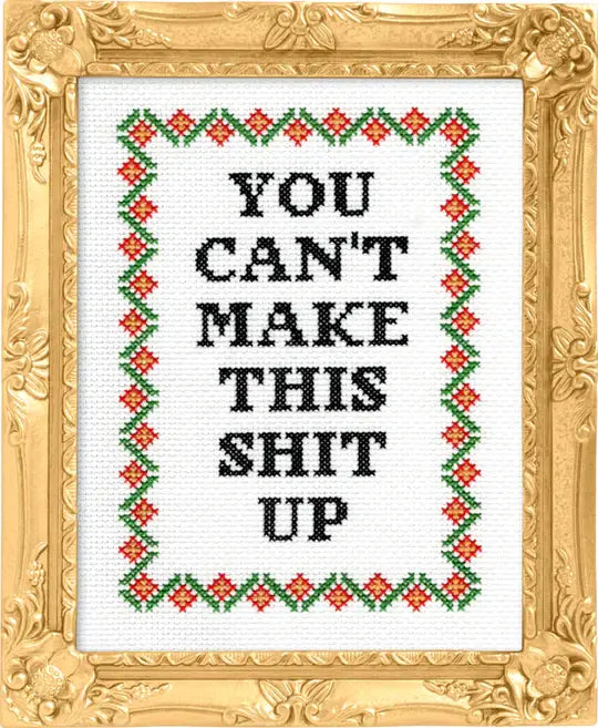 You Can't Make This Shit Up Cross Stitch Kit