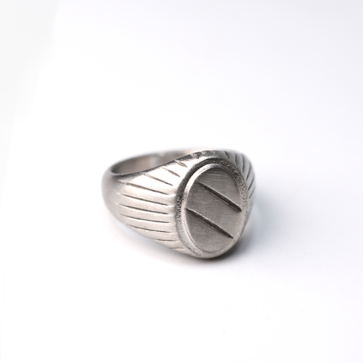 Steel Striped Ring
