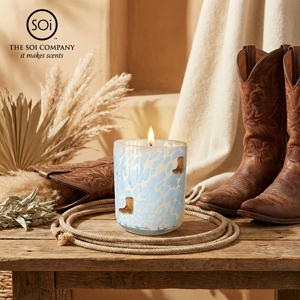 Howdy Cowboy Boot Candle