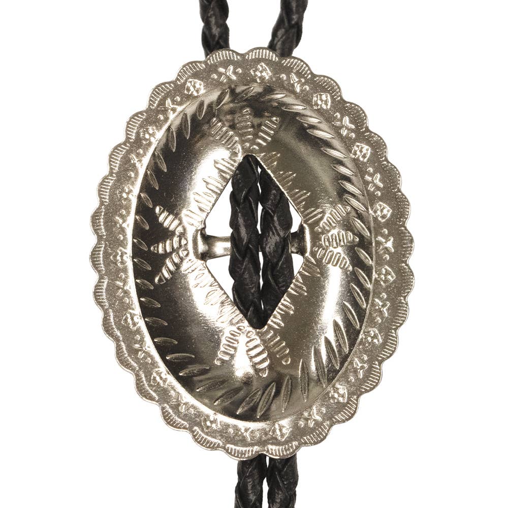 Silver Concho Bolo Tie