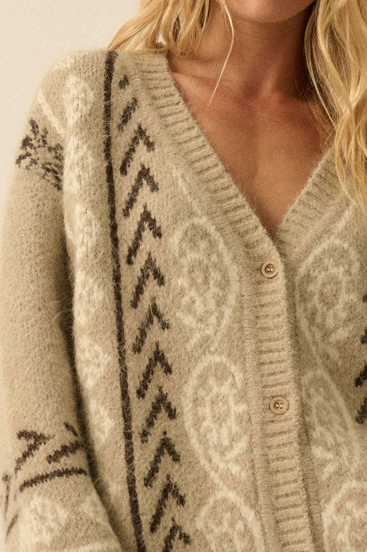Sid Patterned Jacquard Cardigan