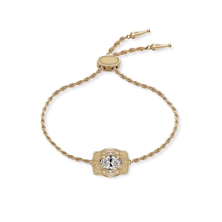 Ultra Mini Belt Buckle Birthstone Bracelet
