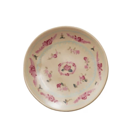 Floral Stoneware Plate