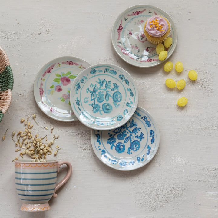 Floral Stoneware Plate