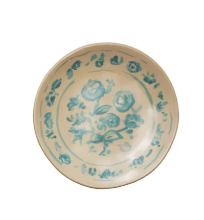 Floral Stoneware Plate