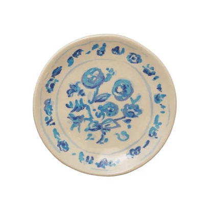 Floral Stoneware Plate