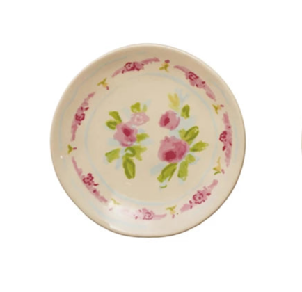 Floral Stoneware Plate