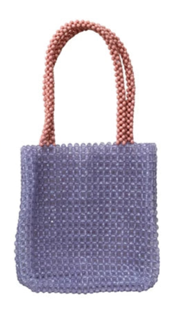 Two Toned Acrylic Beaded Handbag