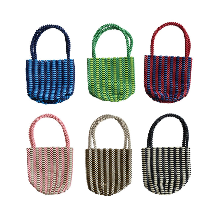 Acrylic Beaded Two Tone Bag