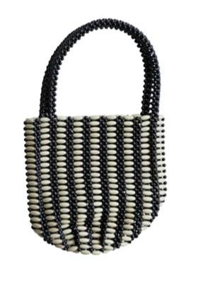 Acrylic Beaded Two Tone Bag