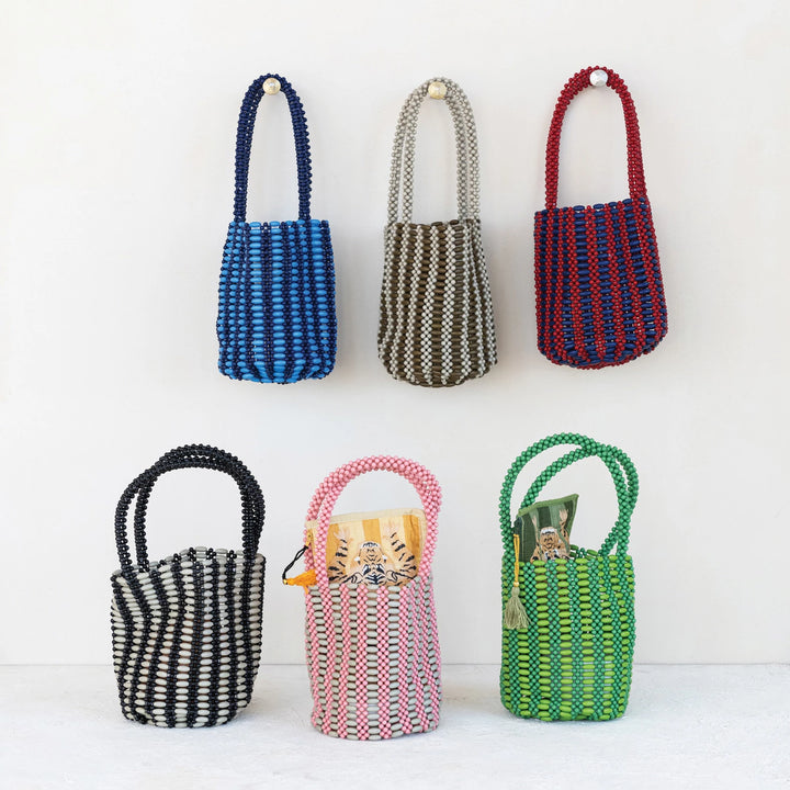 Acrylic Beaded Two Tone Bag