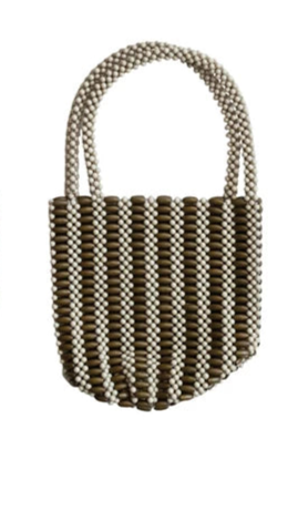 Acrylic Beaded Two Tone Bag
