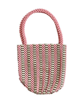 Acrylic Beaded Two Tone Bag