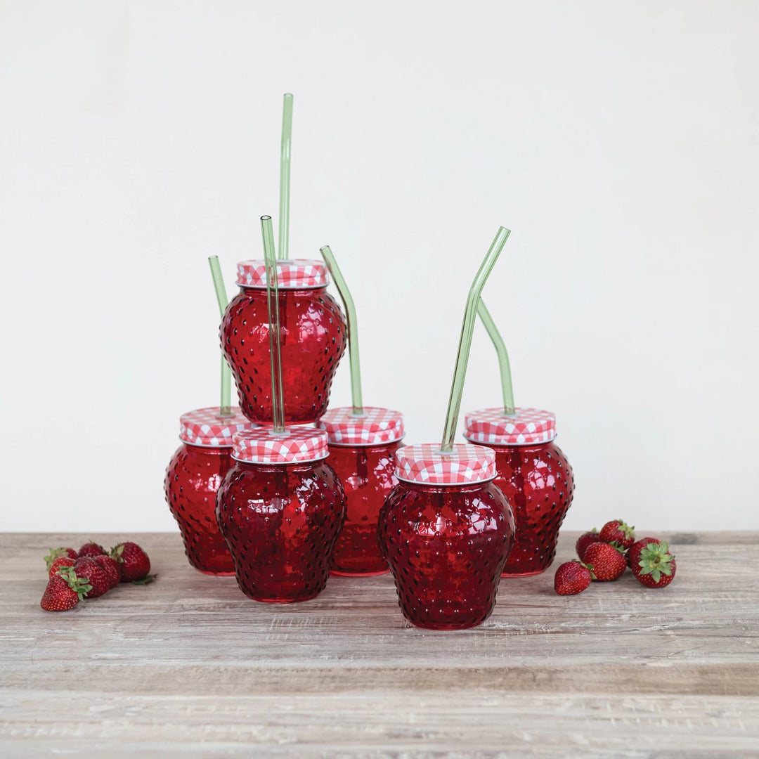 Strawberry Glass Cup