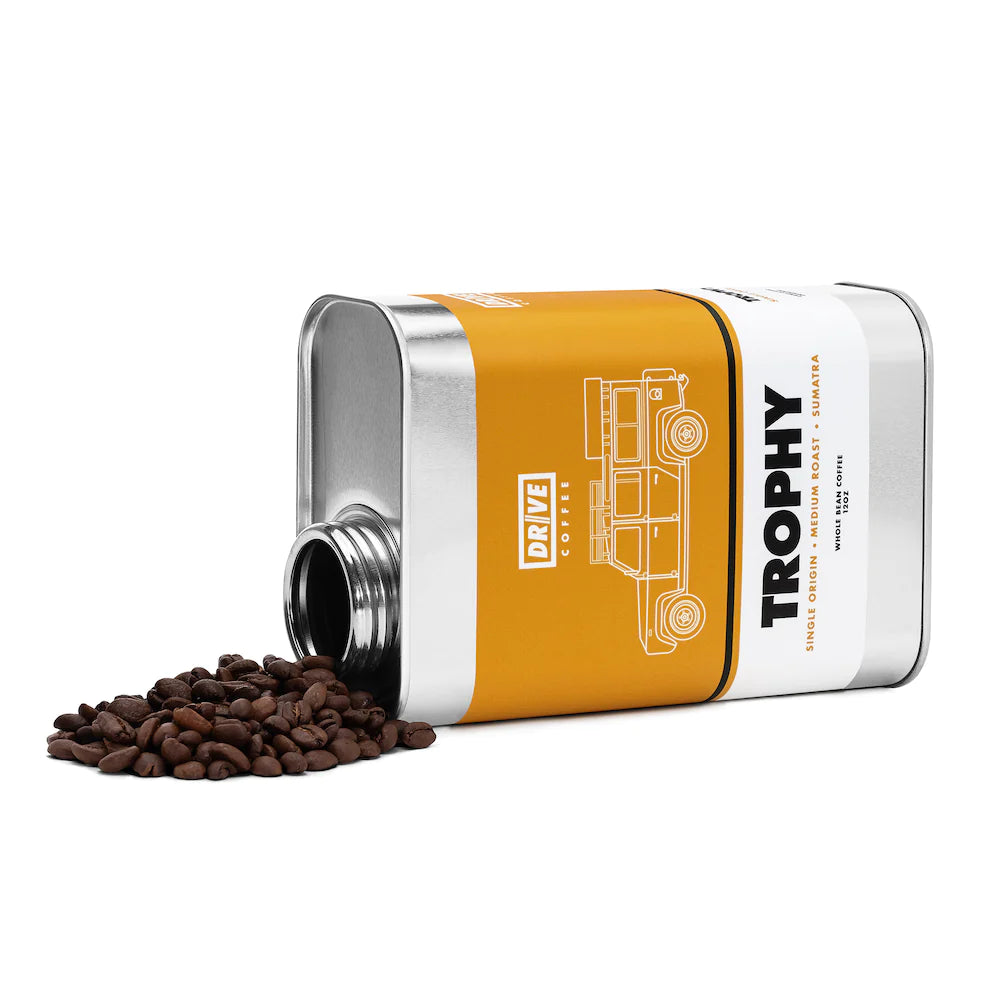 Trophy Coffee Tin - Medium Roast, Single Origin Sumatran Coffee Beans
