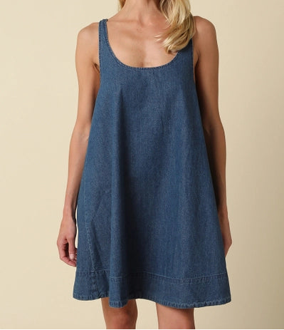 Luci Denim Mini Swing Dress