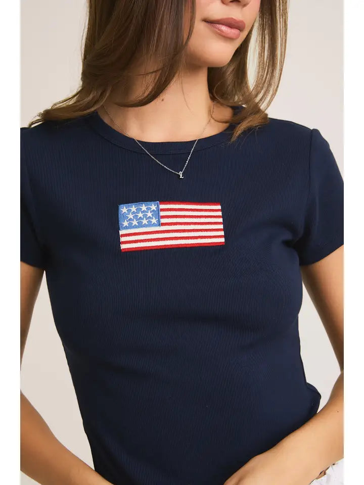 American Flag Short Sleeve Tee